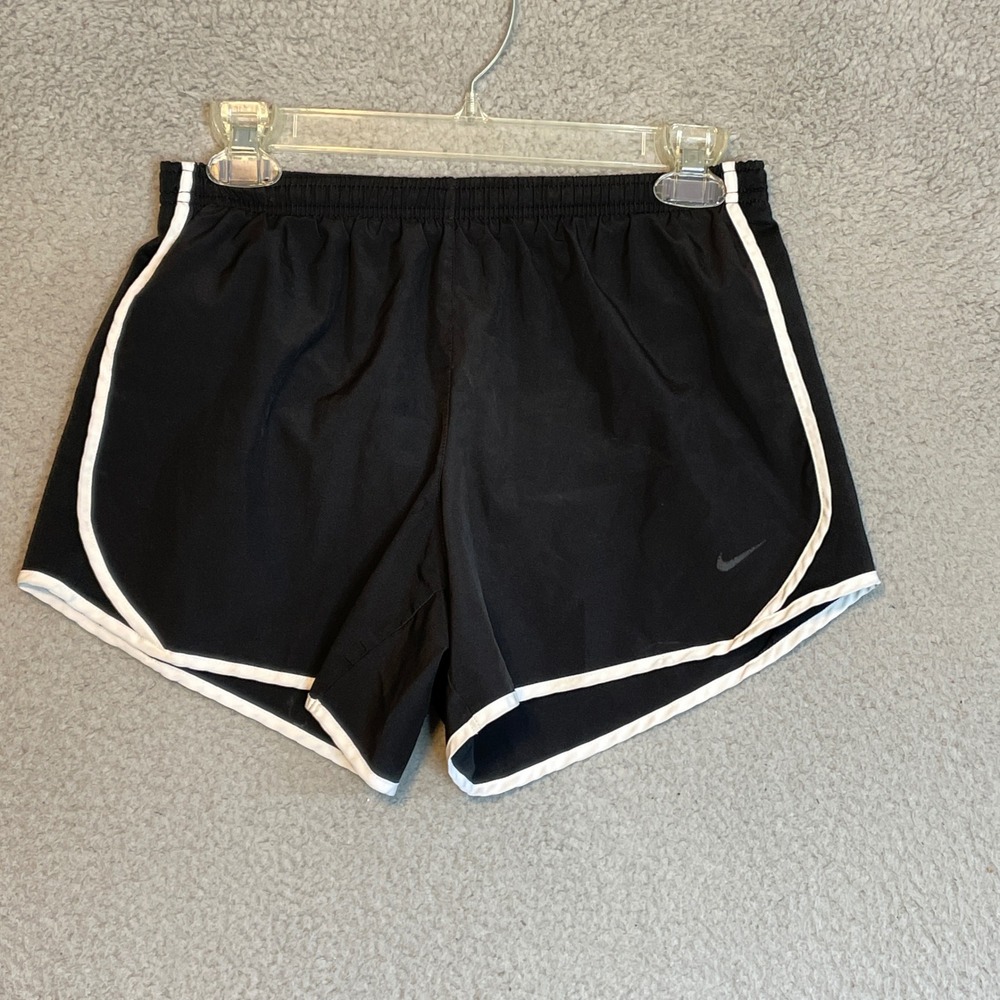 Nike Dri-FIT Running Shorts Women's XS Black White Trim Athletic Gym